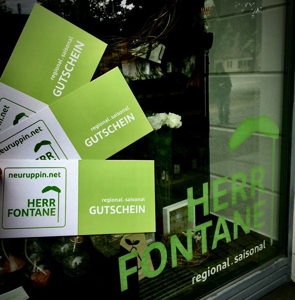 Gutschein - für das Geschäft Herr Fontane in Neuruppin