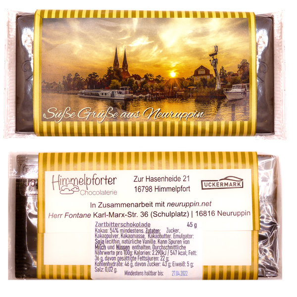 Himmelpforter Zartbitterschokolade 45g